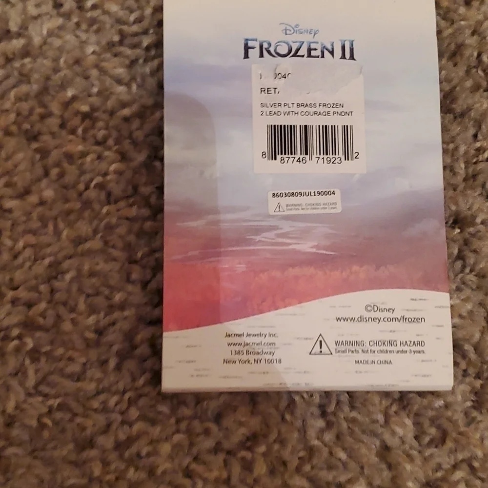 Disney Frozen II Lead With Courage Snowflake Crystal Necklace